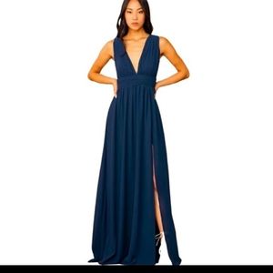 Lulu's Heavenly Hues Maxidress, Navy, Size S